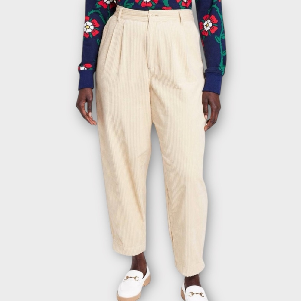 Rowing Blazers x Target Women’s Pants Size 8 Corduroy High Waisted Neutral NWT